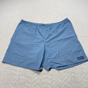 Patagonia Men's Swim Shorts Blue Nylon Beach Drawstring Sz XXL WAIST BLOWN  6"